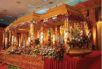 Raka mandap sangeet reception babyshower passage entry flower stage decorators image-11