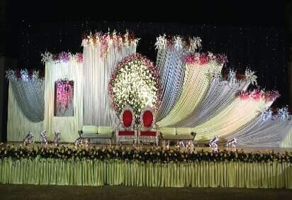 Raka mandap sangeet reception babyshower passage entry flower stage decorators image-29