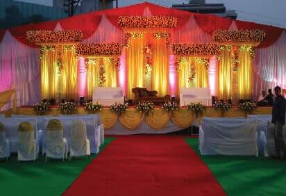 Raka mandap sangeet reception babyshower passage entry flower stage decorators image-8